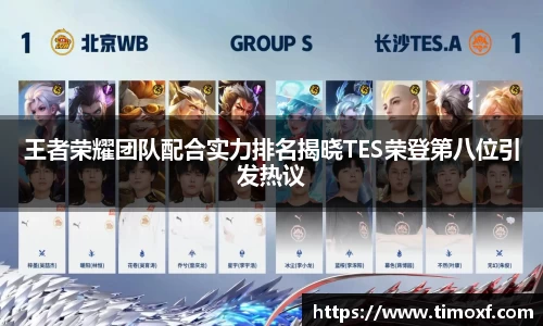 王者荣耀团队配合实力排名揭晓TES荣登第八位引发热议