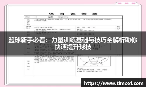 篮球新手必看:力量训练基础与技巧全解析助你快速提升球技
